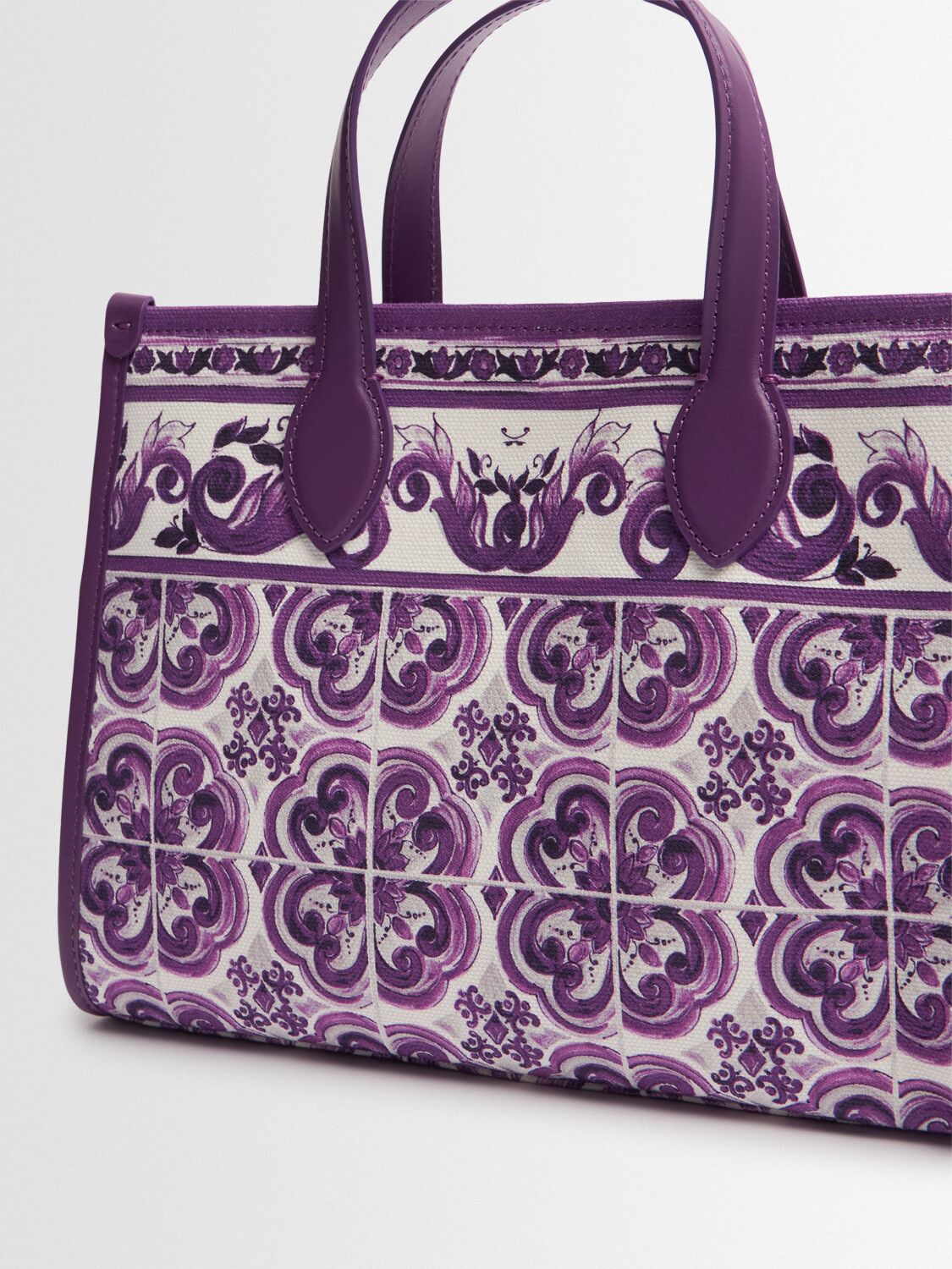 Dolce & Gabbana Printed Cotton Canvas Bag