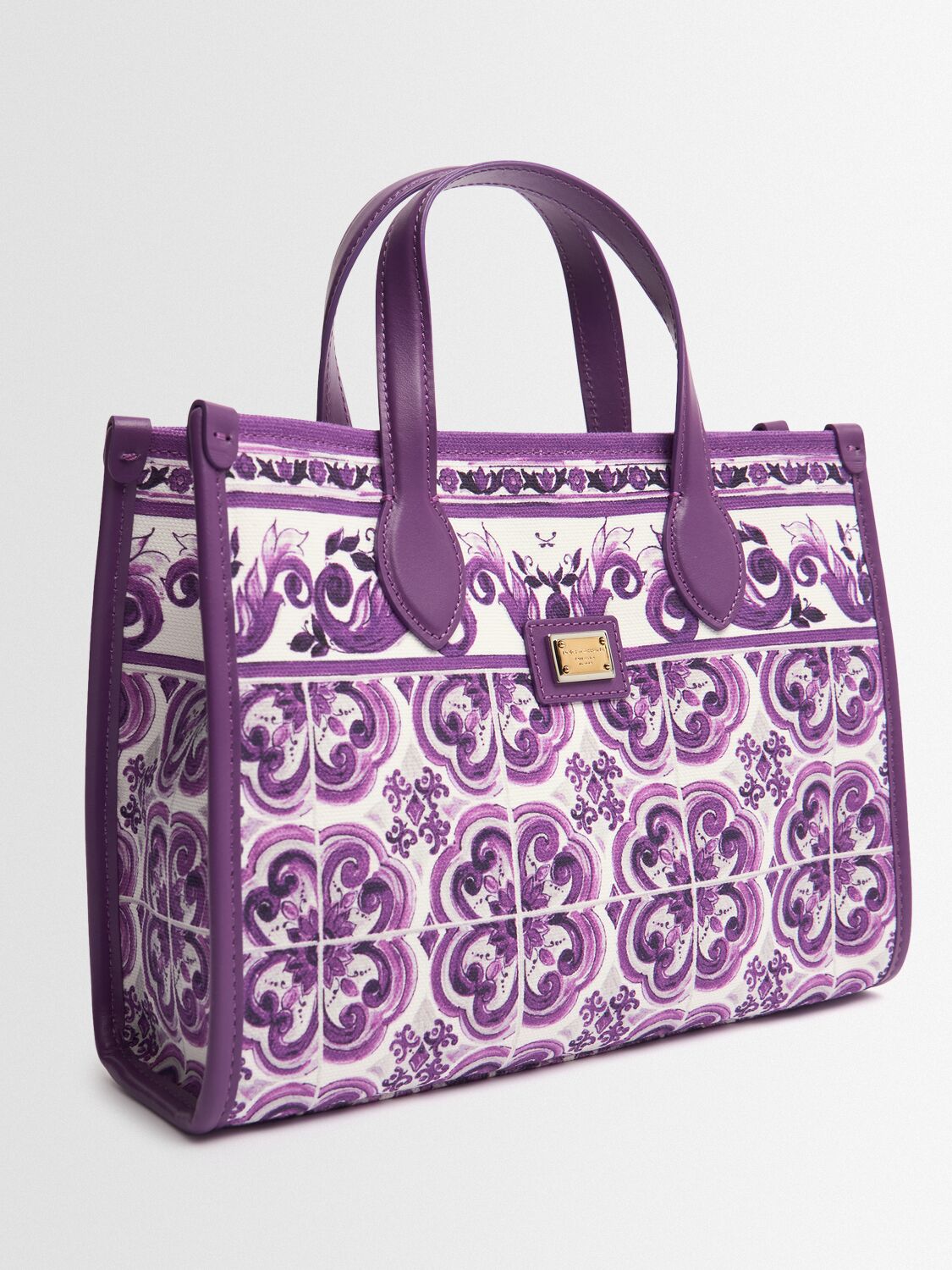 Dolce & Gabbana Printed Cotton Canvas Bag
