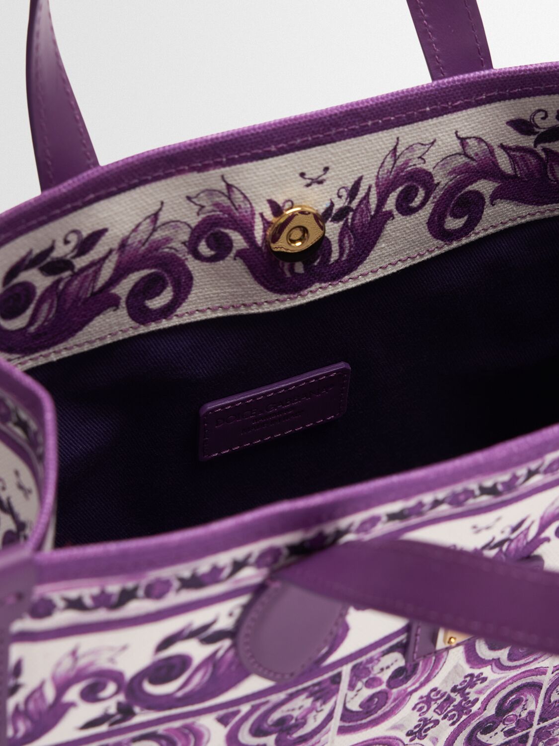 Dolce & Gabbana Printed Cotton Canvas Bag