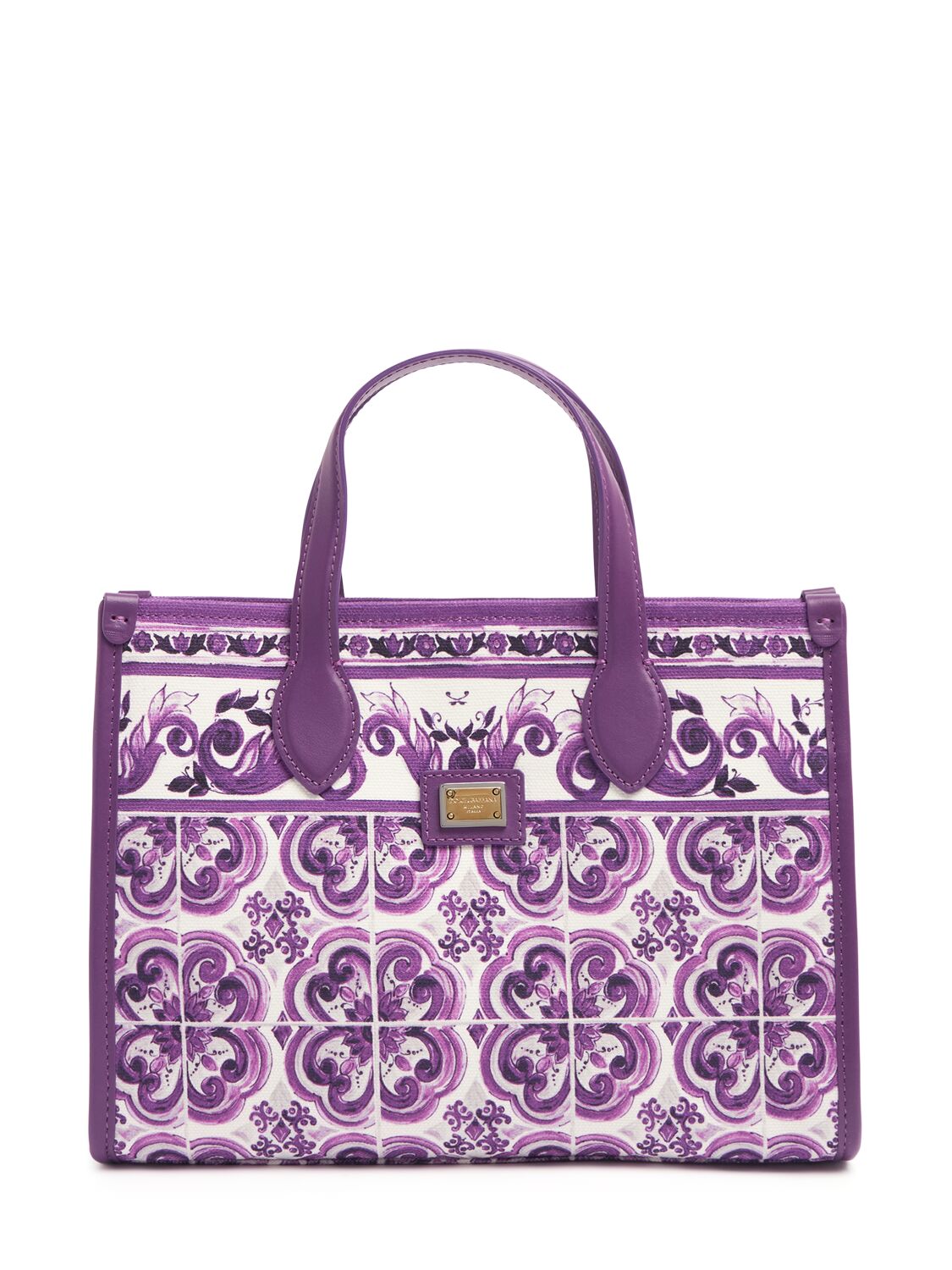 Dolce & Gabbana Printed Cotton Canvas Bag