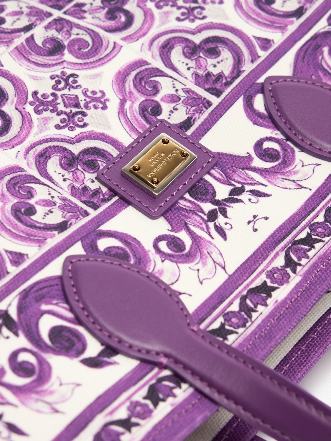 Dolce & Gabbana Printed Cotton Canvas Bag