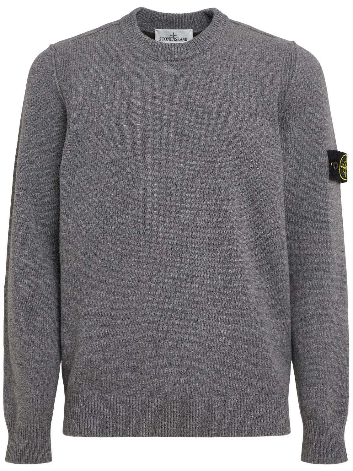Pull-over En Laine Mélangée À Col Ras-du-cou - STONE ISLAND - Modalova