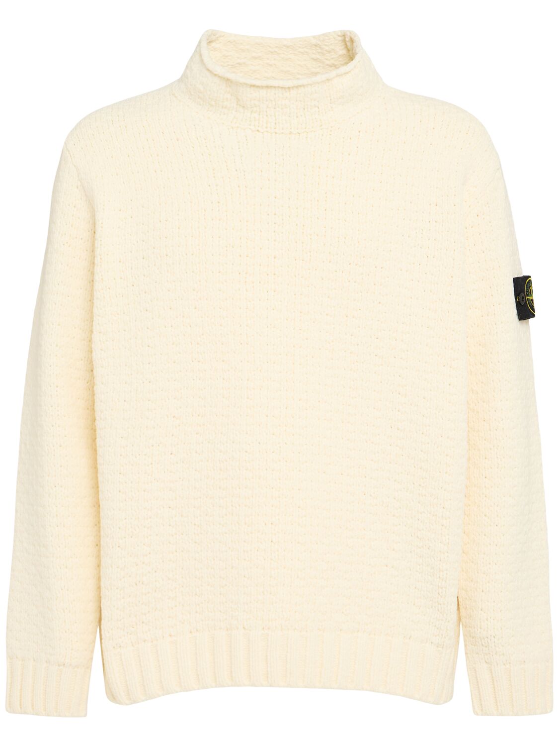 Pull Col Rond En Coton Chenille - STONE ISLAND - Modalova