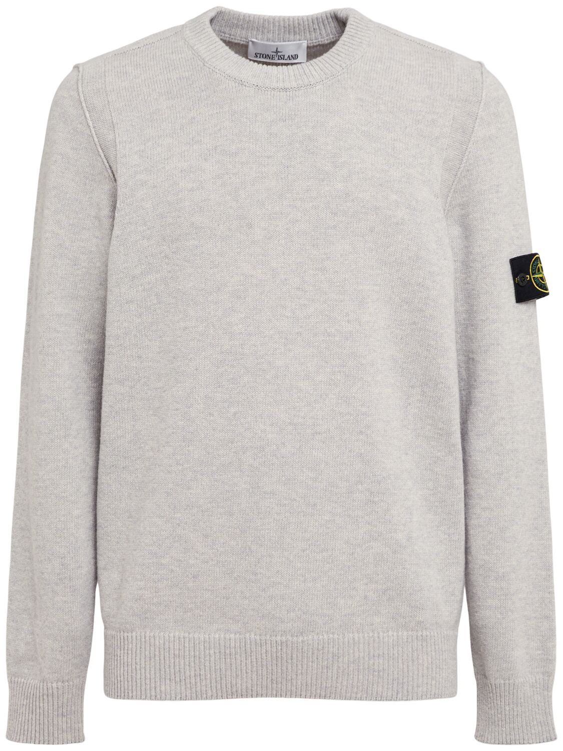 Pull-over En Laine Mélangée À Col Ras-du-cou - STONE ISLAND - Modalova