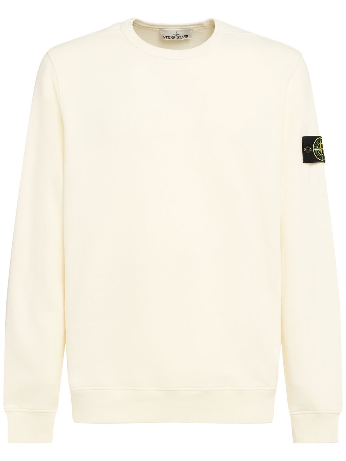 Stone Island Textured Knitwear Sweater With Logo Patch In Neutral