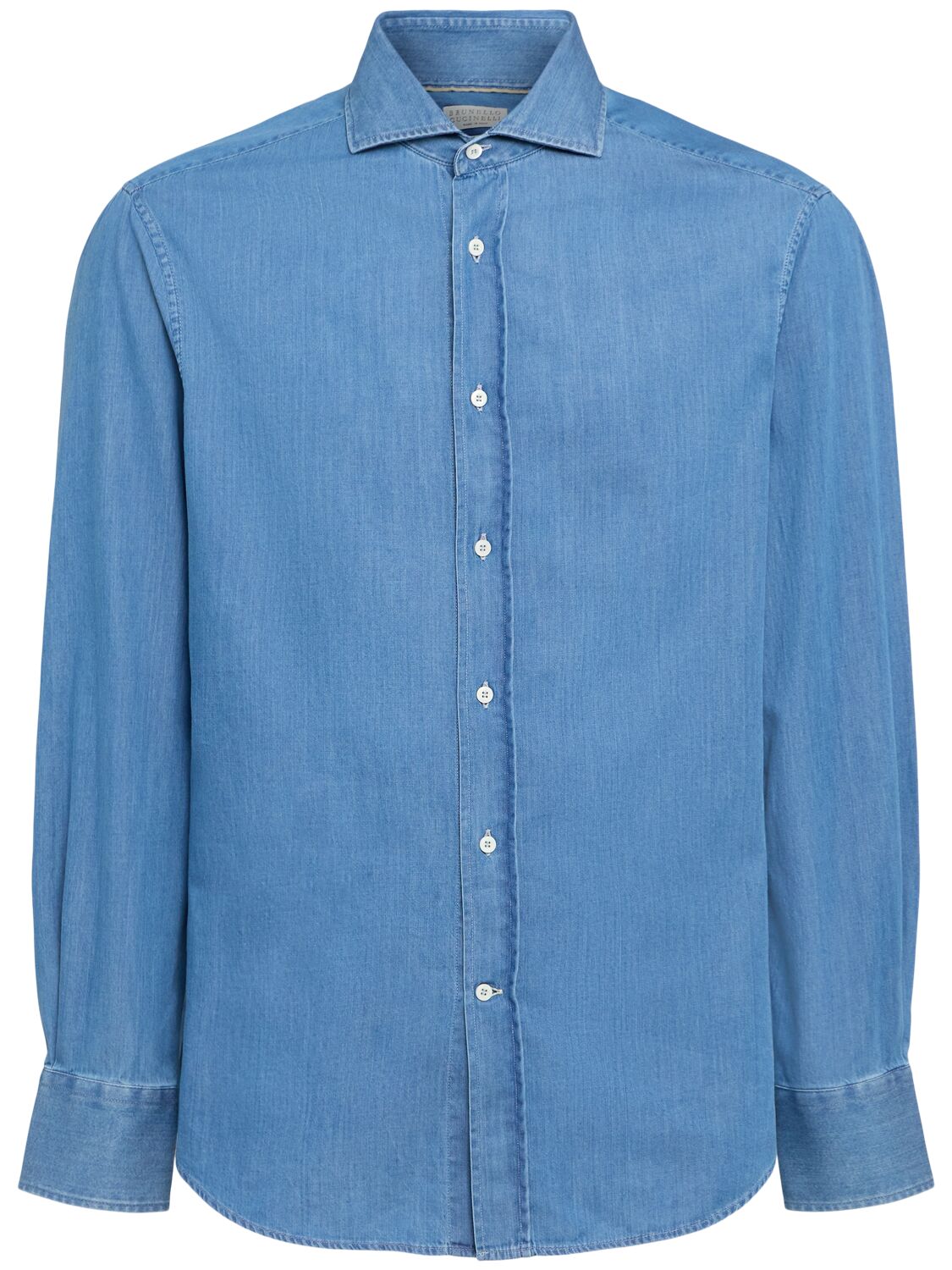 Chemise En Denim De Coton - BRUNELLO CUCINELLI - Modalova
