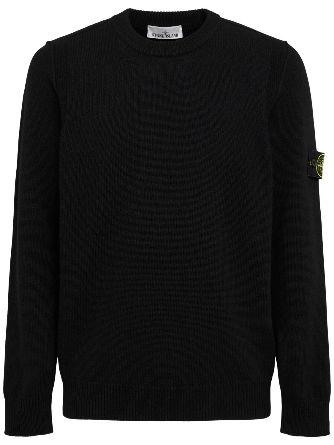 Pull-over En Laine Mélangée À Col Ras-du-cou - STONE ISLAND - Modalova