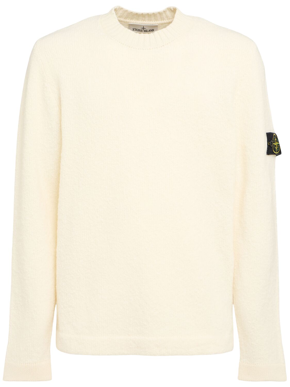 Pull-over En Laine Mélangée À Col Ras-du-cou - STONE ISLAND - Modalova