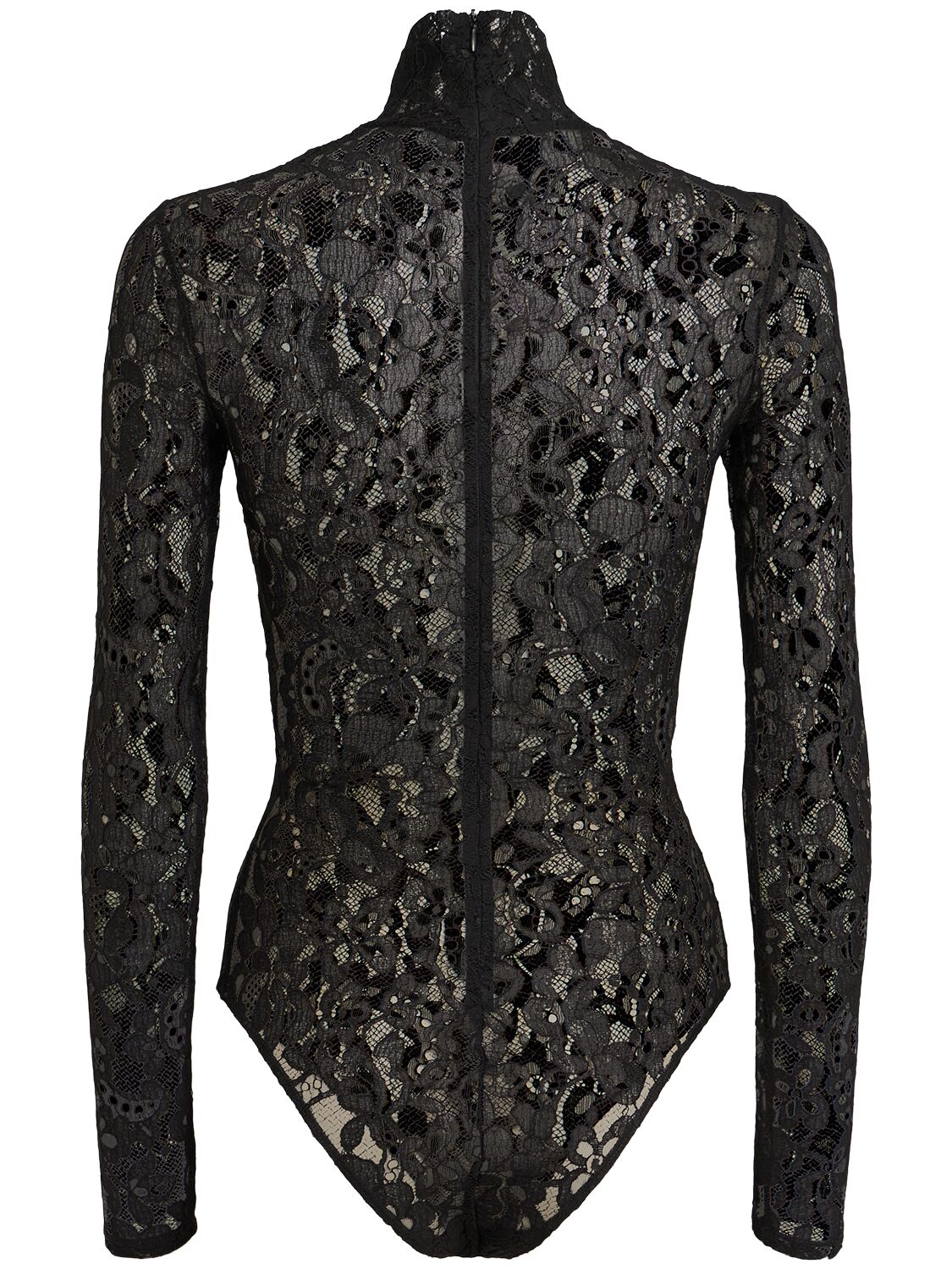 Valentino Turtleneck Long Sleeve Lace Bodysuit