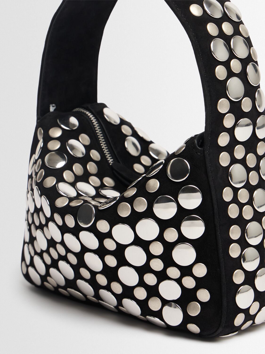 Khaite Small Elena Studded Suede Top Handle Bag