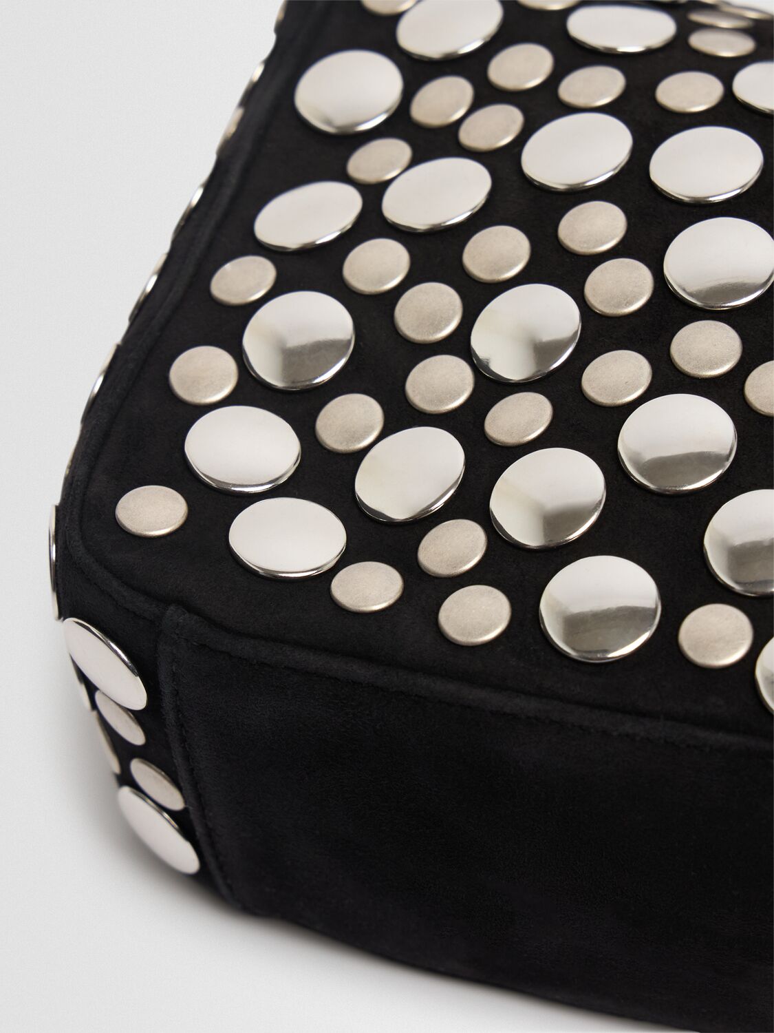 Khaite Small Elena Studded Suede Top Handle Bag