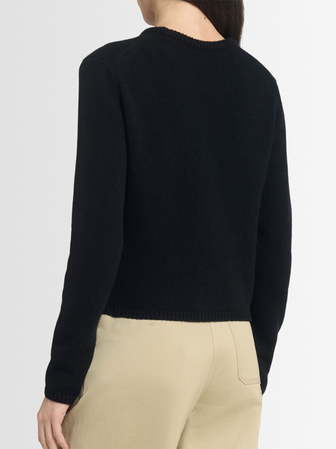 Moncler Embroidered Logo Wool Blend Sweater In Black