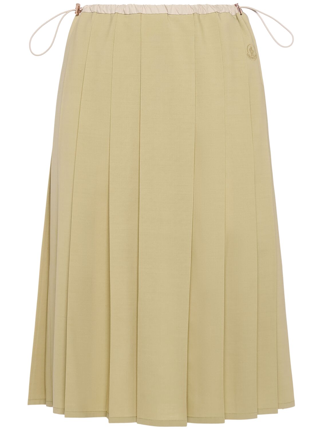 Moncler Pleated Tech Blend Midi Skirt