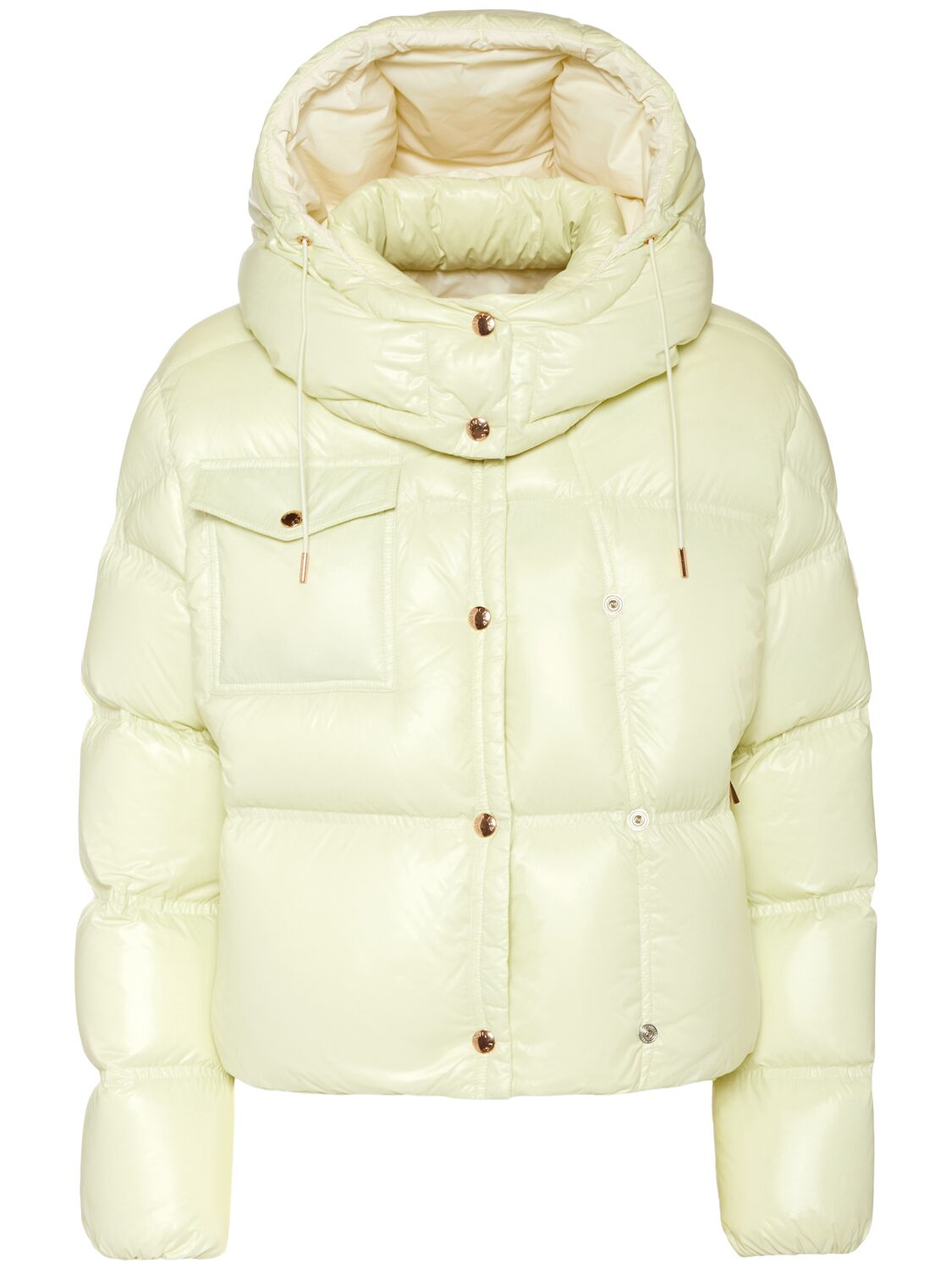 Moncler Erea Square Quilted Nylon Down Jacket In Green