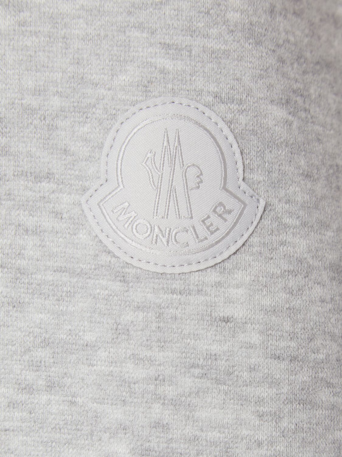 Moncler Long Sleeve Mixed Media Polo Dress In Gray