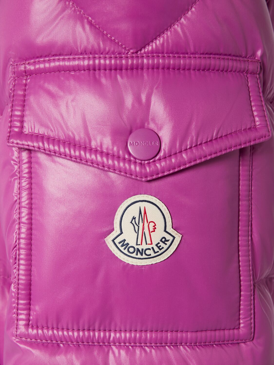 Moncler Petra Nylon Short Down Jacket In Purple