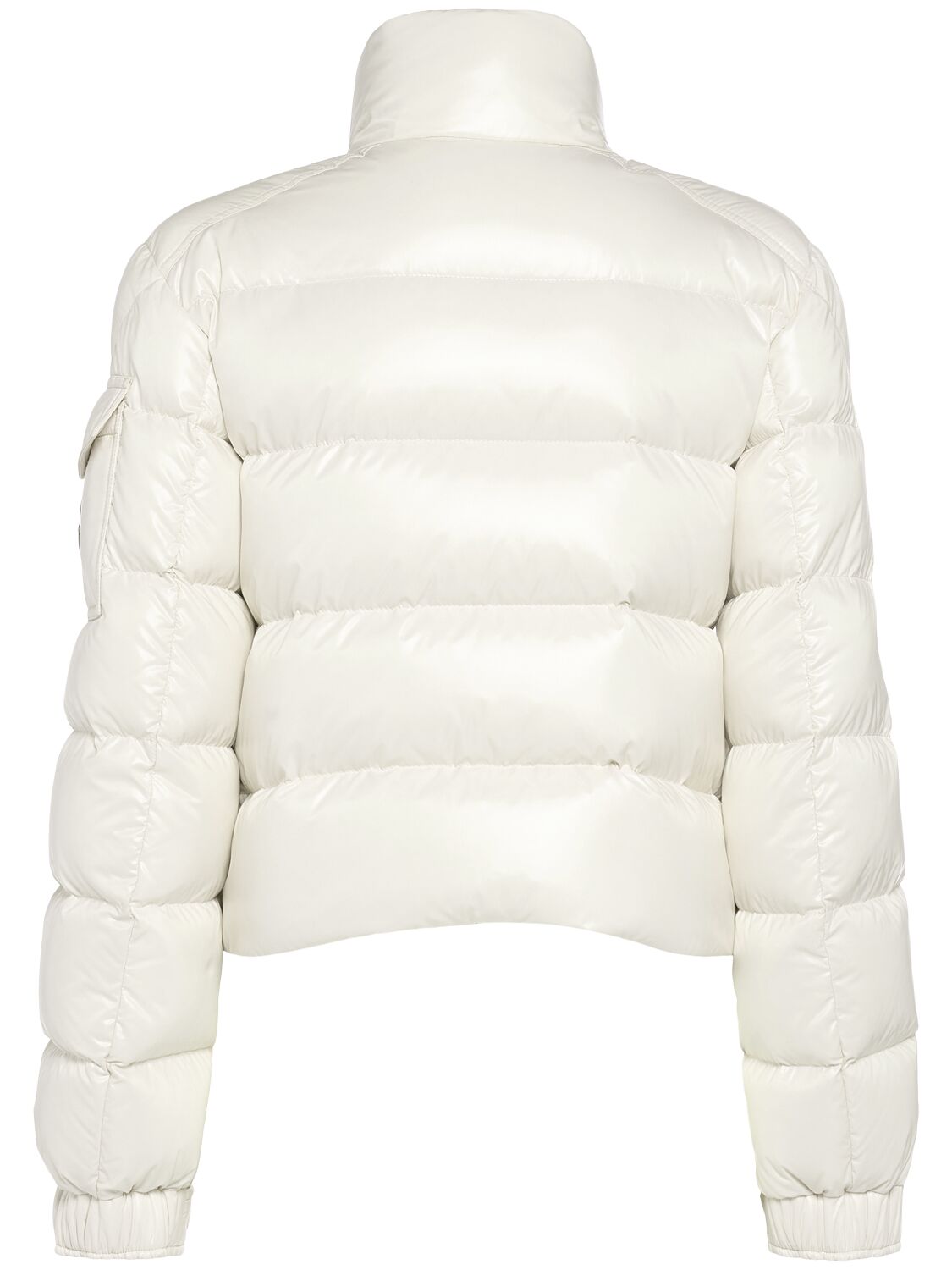Moncler Womens Natural Petra Crop Shell-down Jacket In Neutral