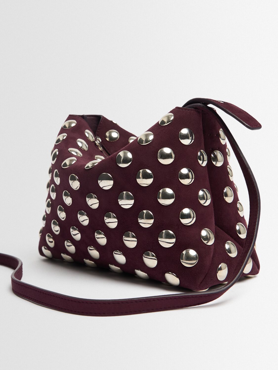 Khaite Medium Lina Leather Crossbody W/ Studs