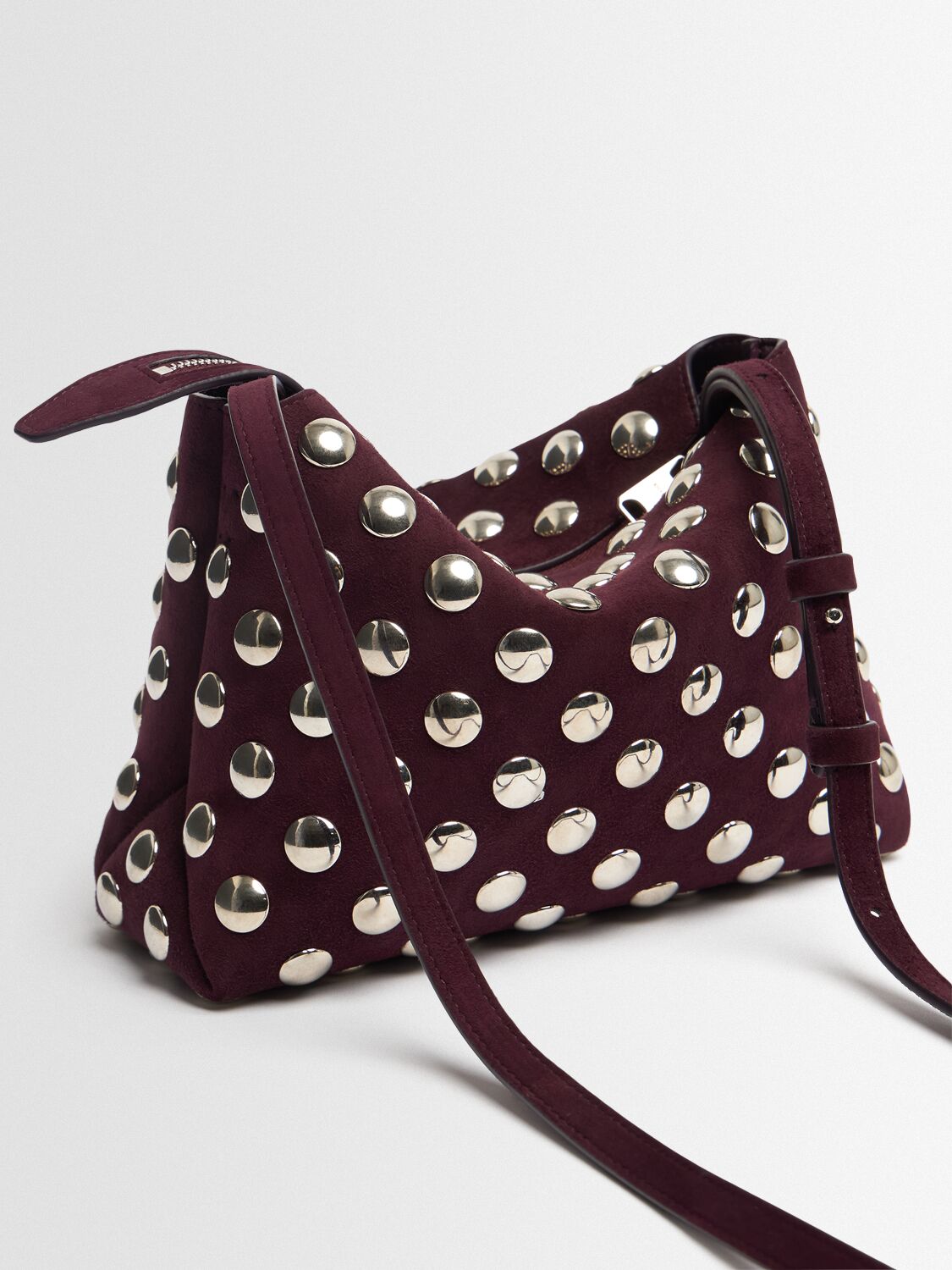 Khaite Medium Lina Leather Crossbody W/ Studs