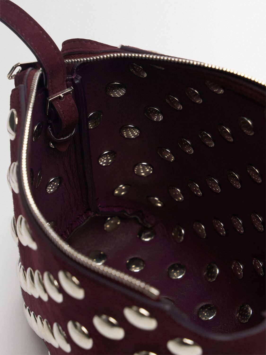 Khaite Medium Lina Leather Crossbody W/ Studs