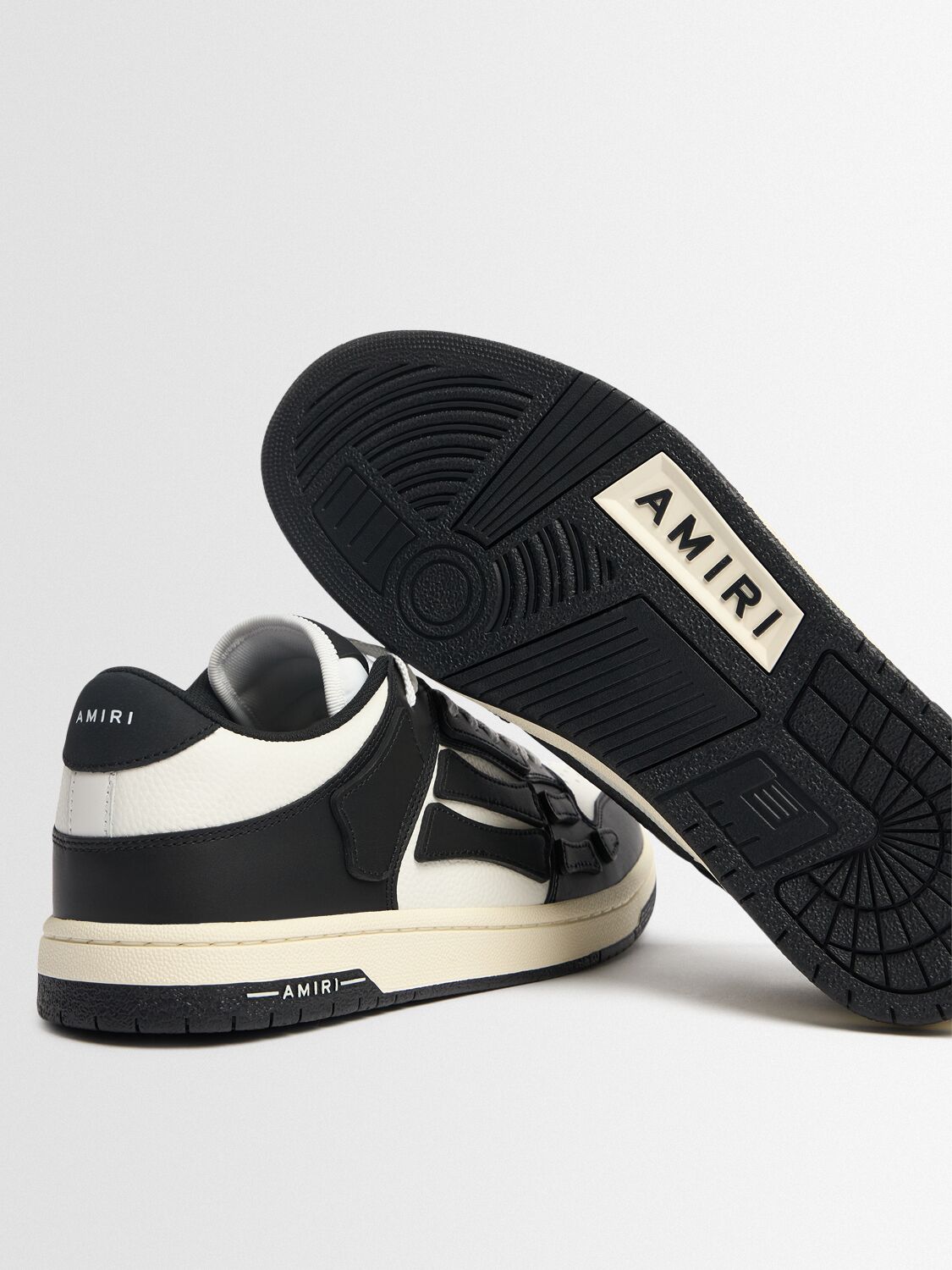 Amiri Contemporary Black Sneakers With Elevated Midsole