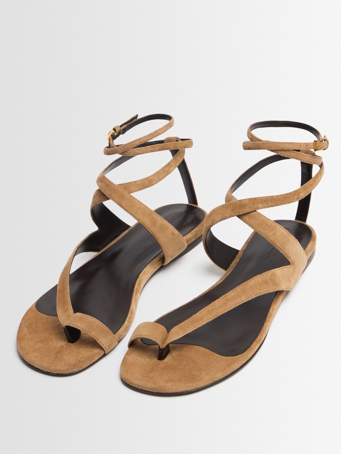 Khaite 10mm Aimee Suede Thong Sandals