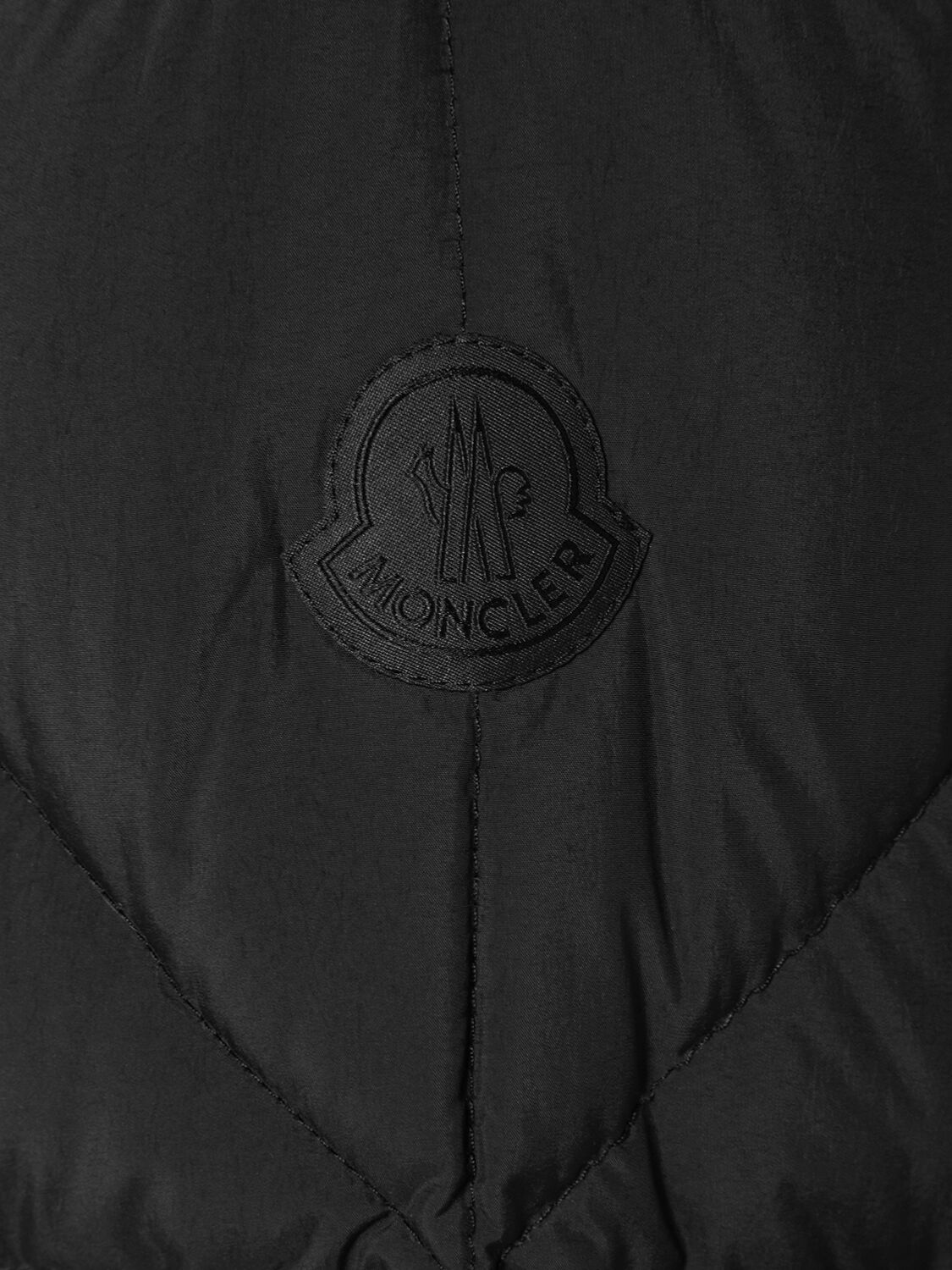Moncler Anafi Diamond Quilted Nylon Down Jacket In Black
