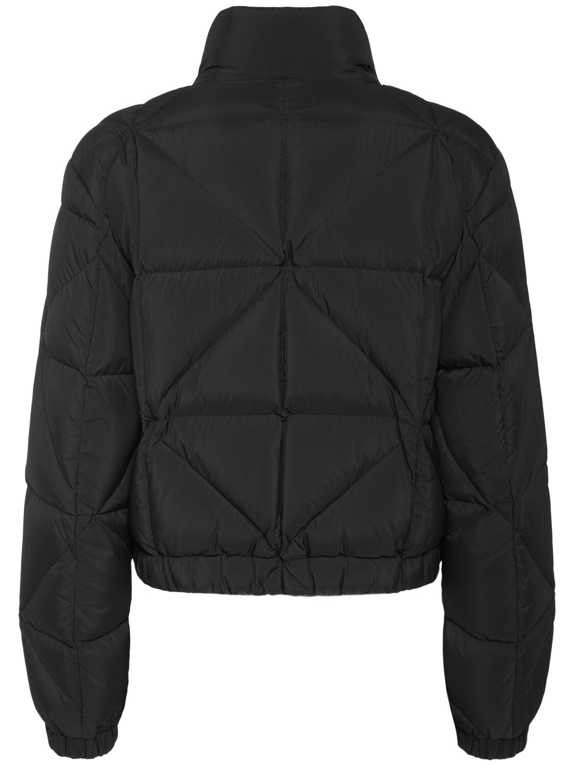 Moncler Anafi Diamond Quilted Nylon Down Jacket In Black