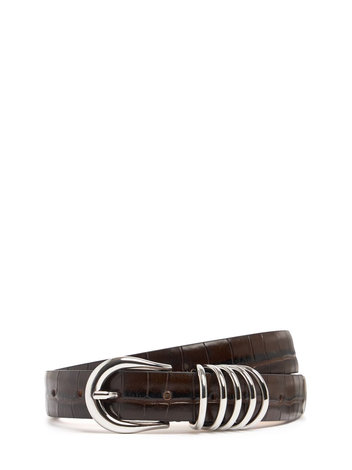 Ceinture En Cuir Embossé Croco Hollywood - DÉHANCHE - Modalova