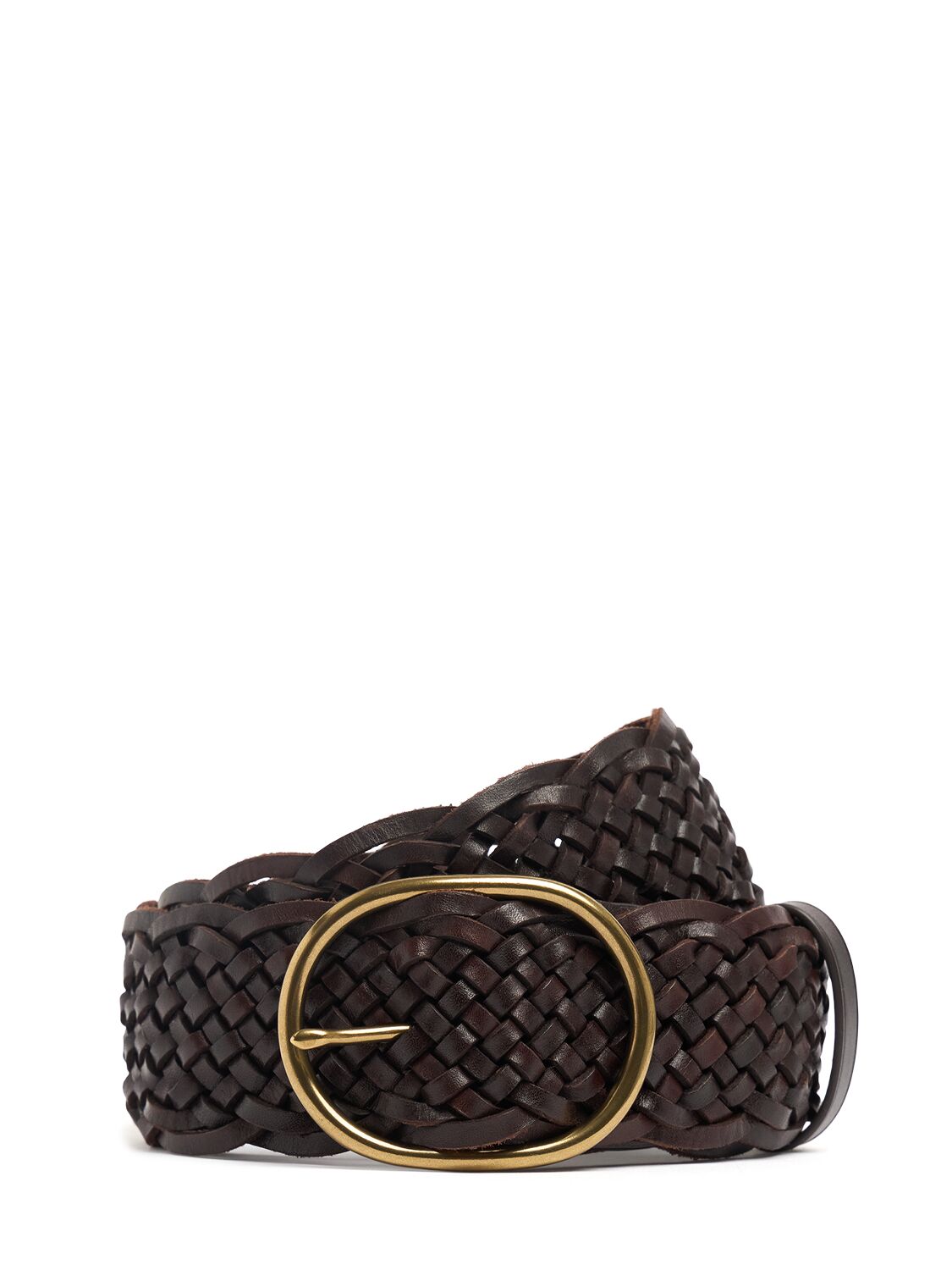 Dragon Diffusion Oval Buckle Woven Leather Belt