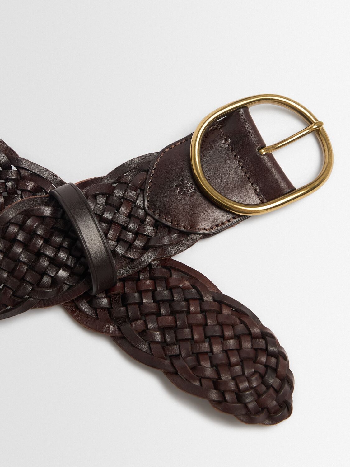 Dragon Diffusion Oval Buckle Woven Leather Belt