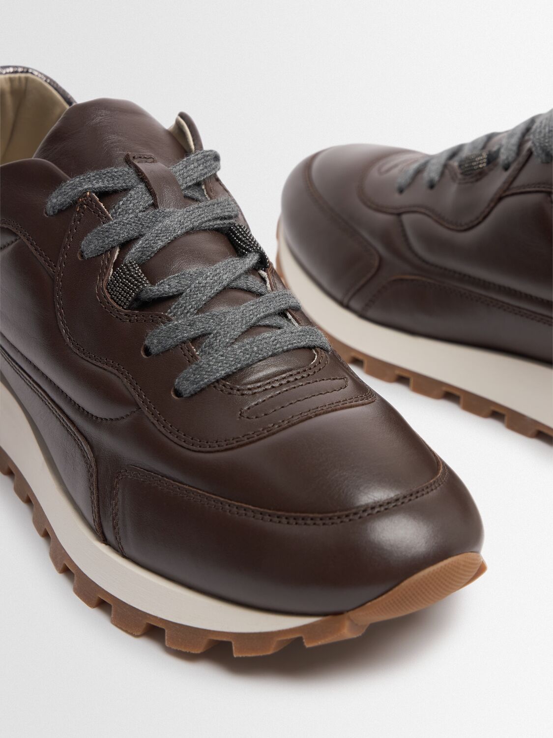 Brunello Cucinelli Leather Lace-up Sneakers