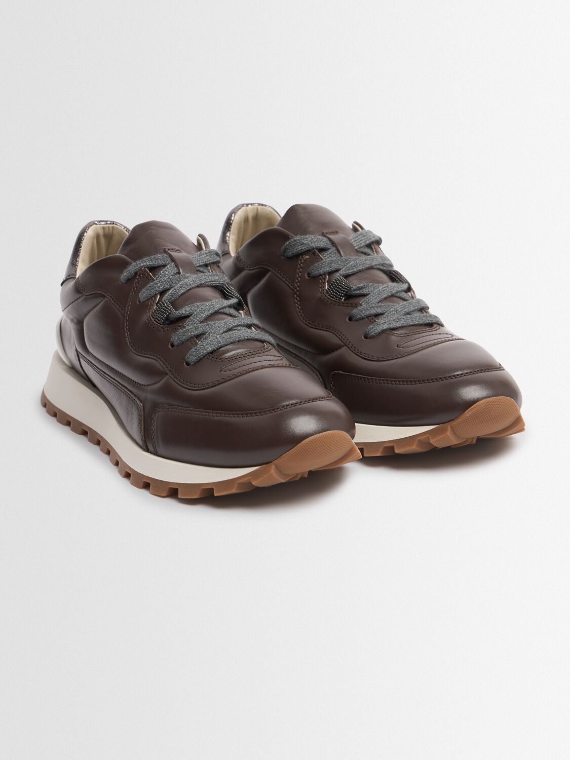 Brunello Cucinelli Leather Lace-up Sneakers
