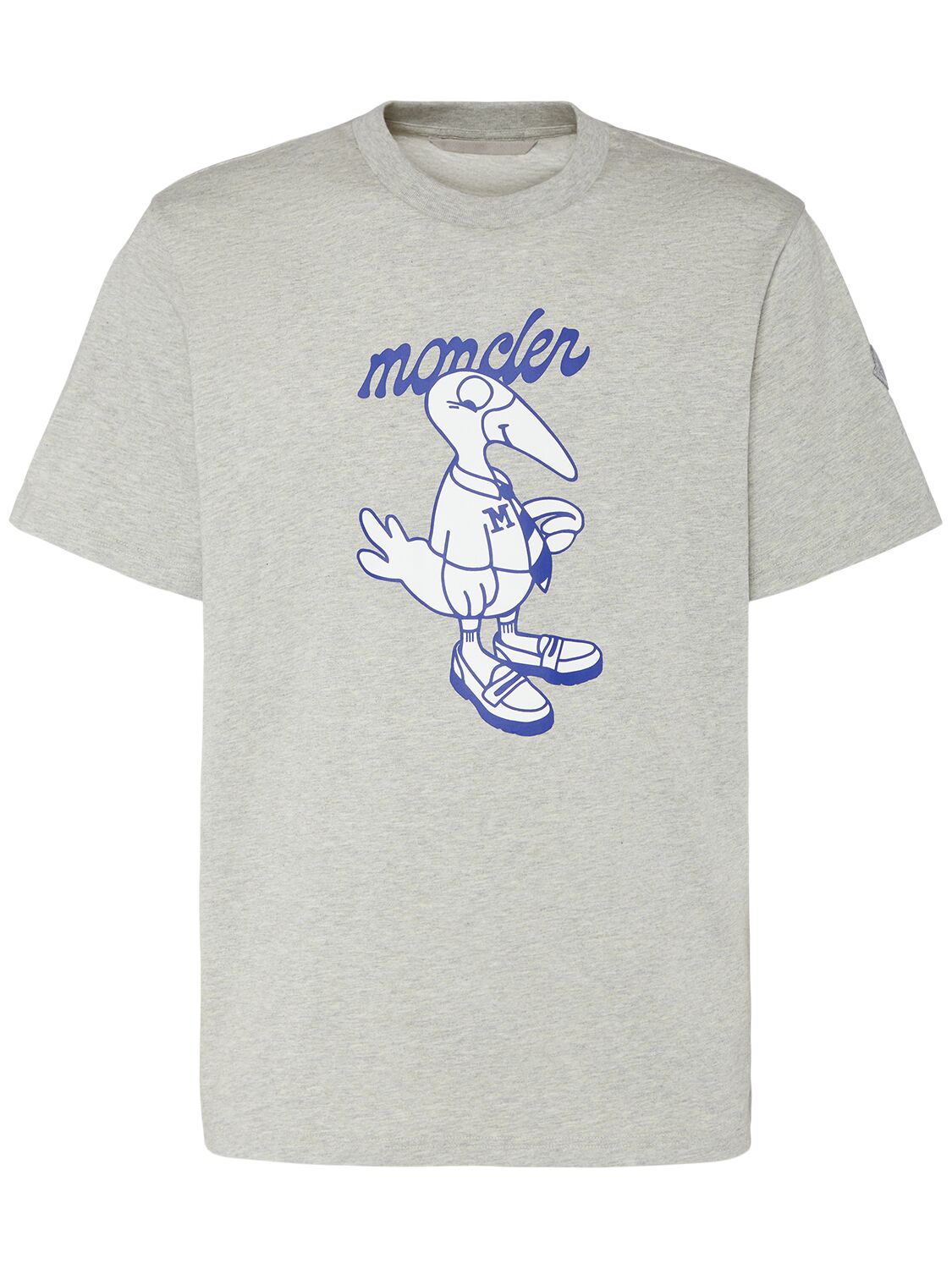 Moncler Mascot Logo Cotton T-shirt In Gray