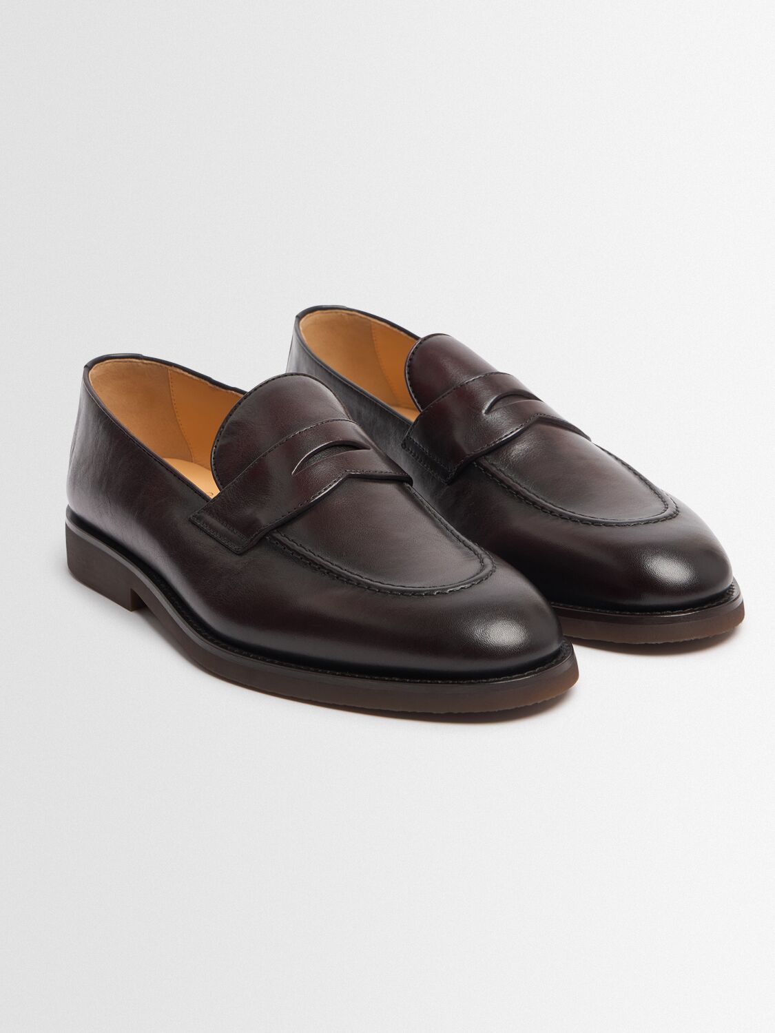 Brunello Cucinelli Shiny Leather Loafers
