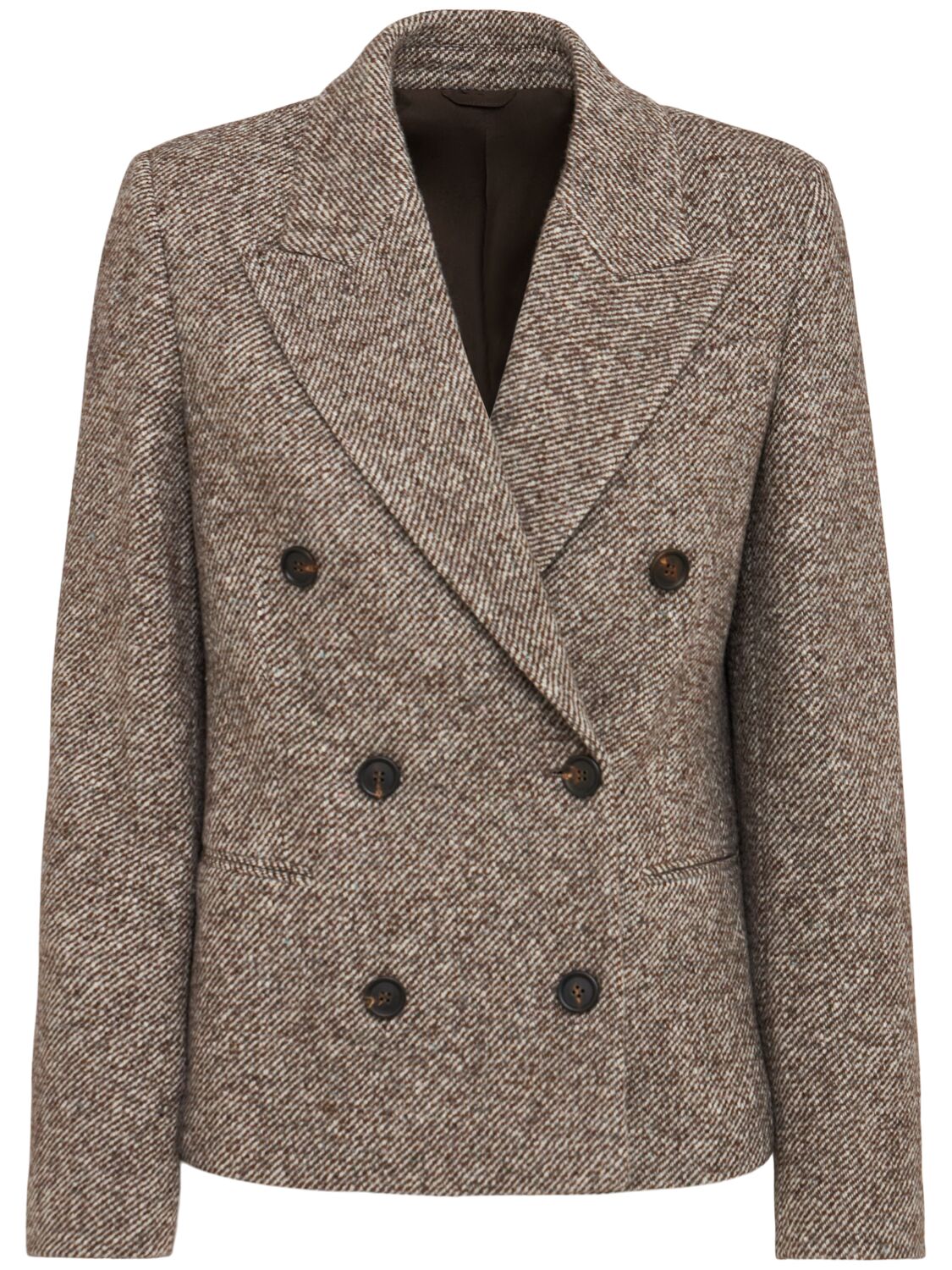Blazer À Double Boutonnage En Mélange De Laine - BRUNELLO CUCINELLI - Modalova