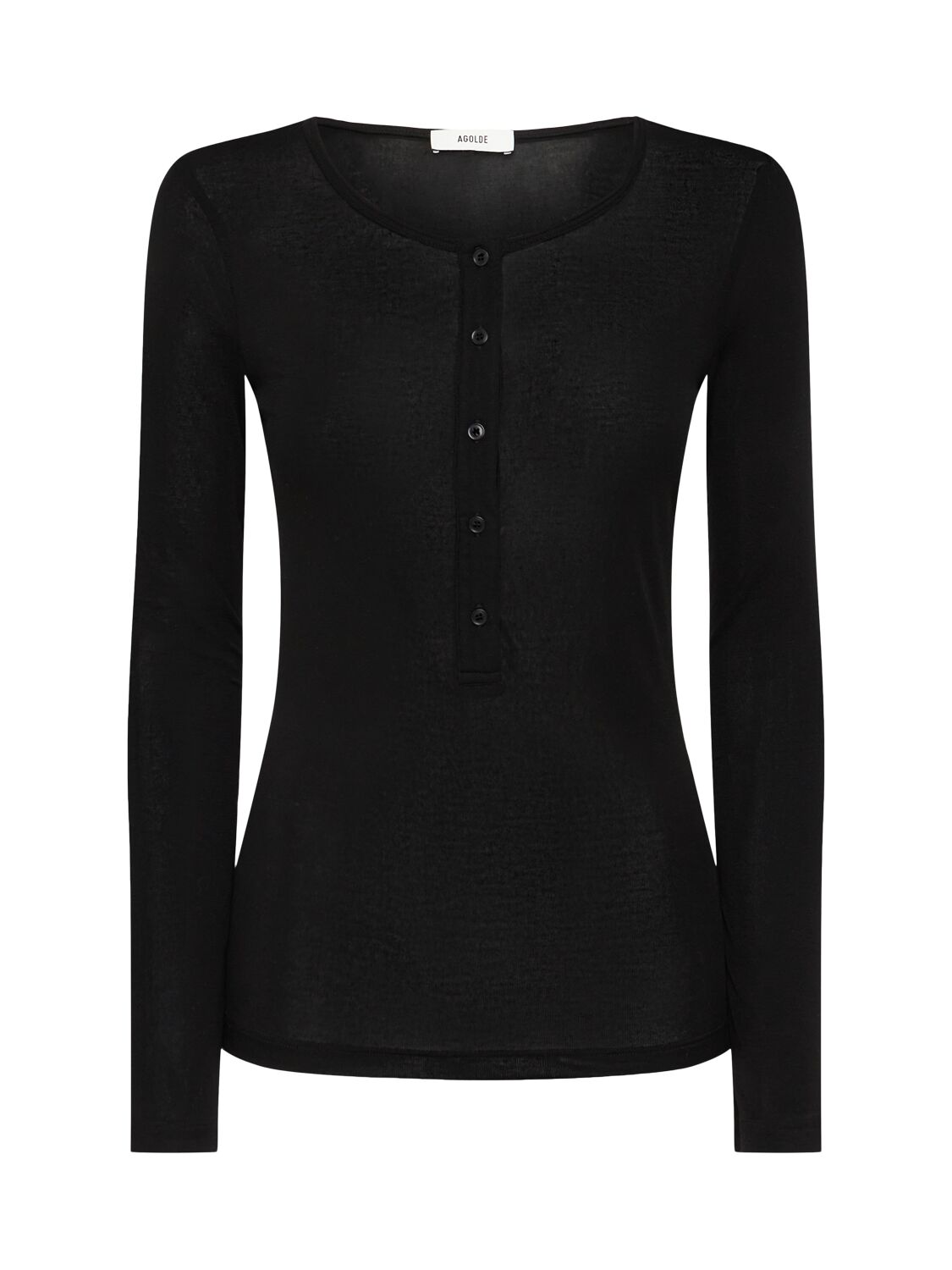 Agolde Faustine Henley Jersey T-shirt