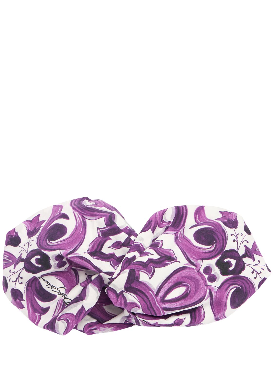 Dolce & Gabbana Printed Cotton Poplin Headband