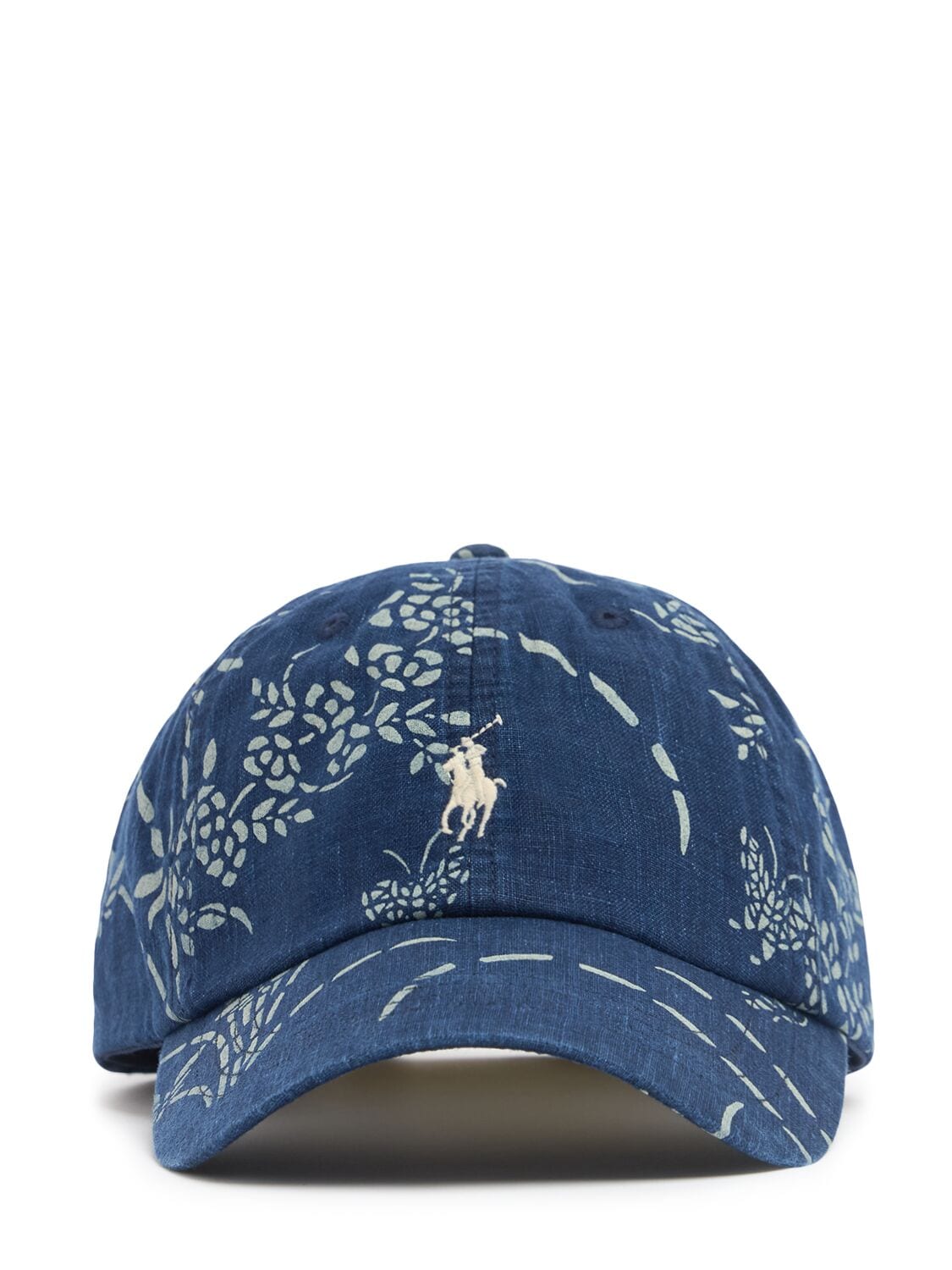 Logo Floral Cotton Blend Baseball Cap