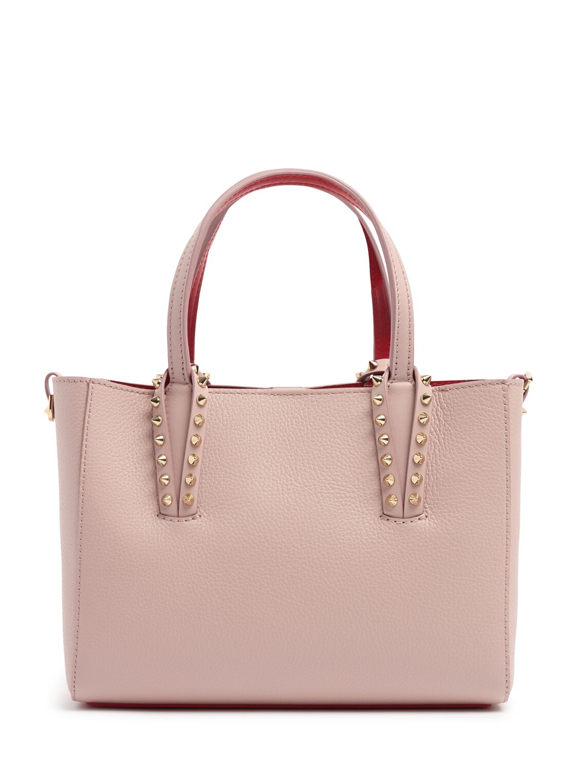 Christian Louboutin Mini Cabata Soft Leather Top Handle Bag In Pink
