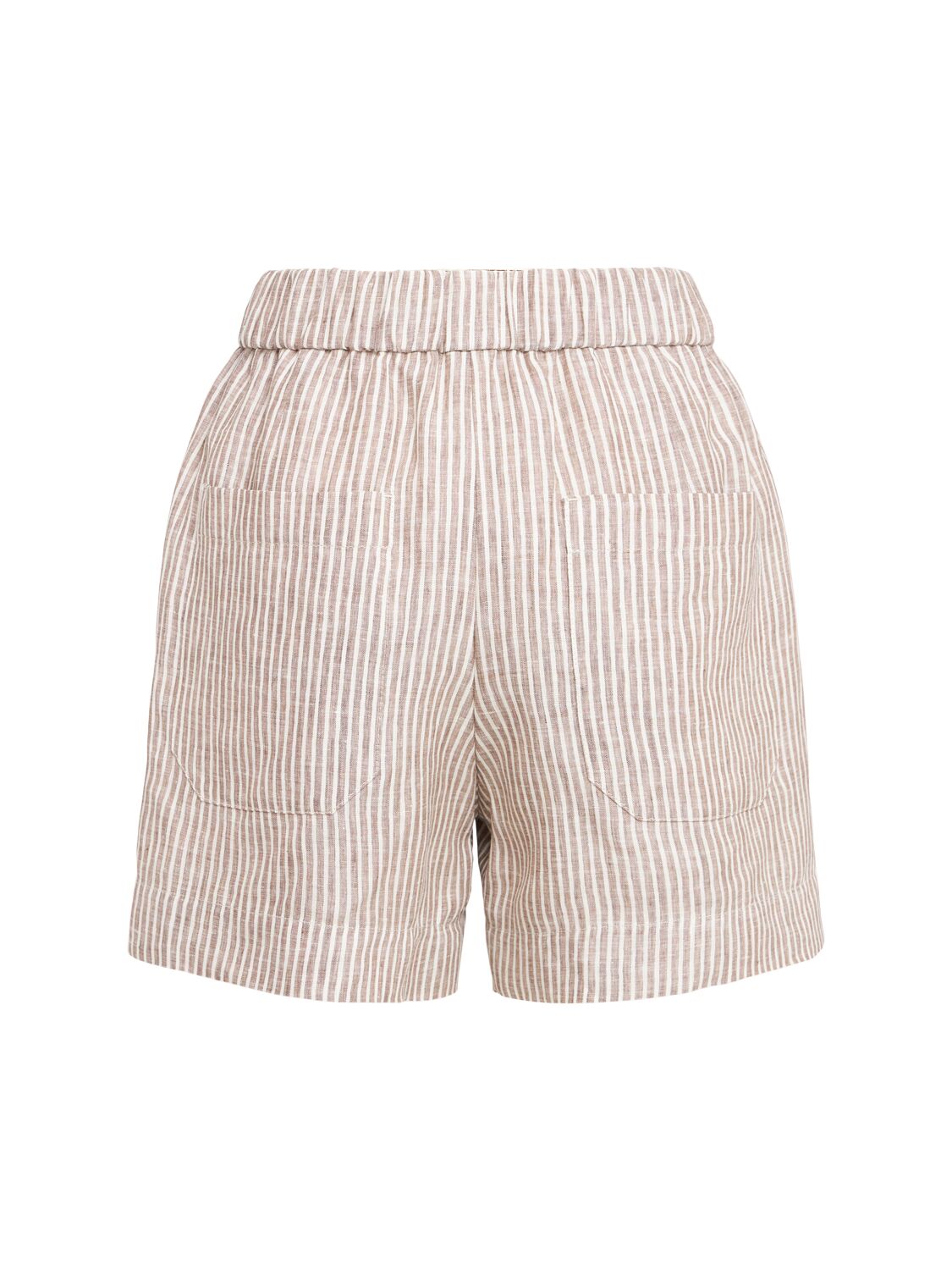 Brunello Cucinelli Striped Linen Bermuda Shorts