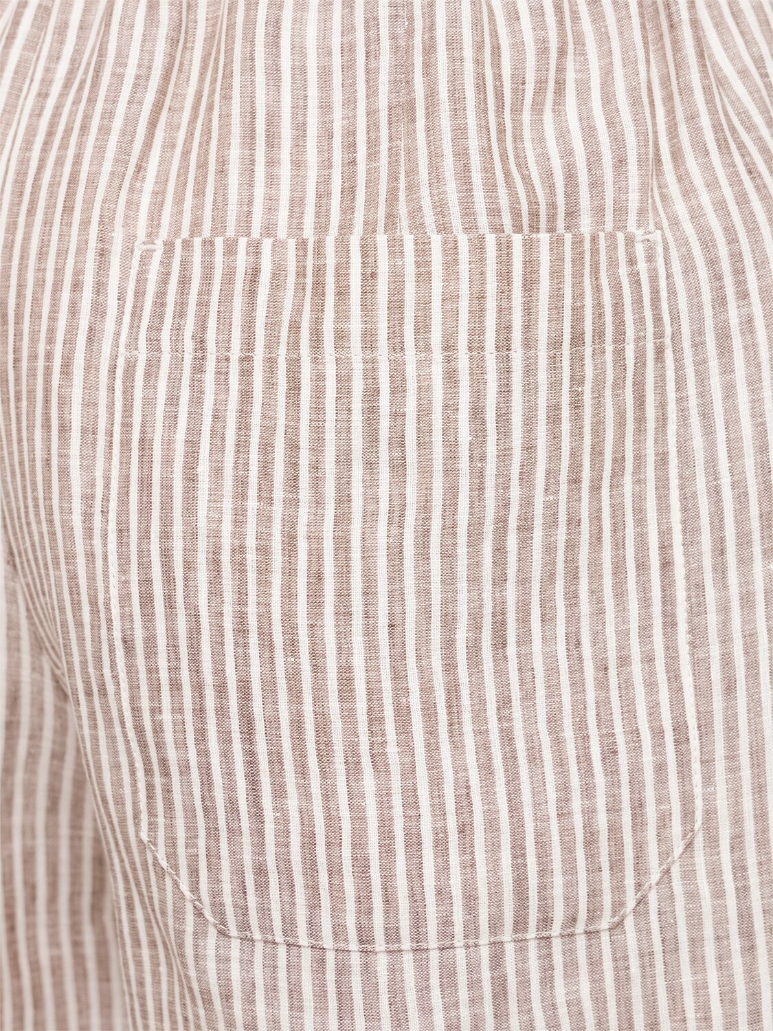 Brunello Cucinelli Striped Linen Bermuda Shorts
