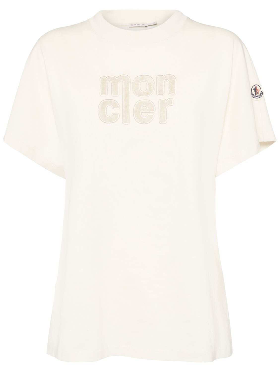 T-shirt En Coton À Logo - MONCLER - Modalova