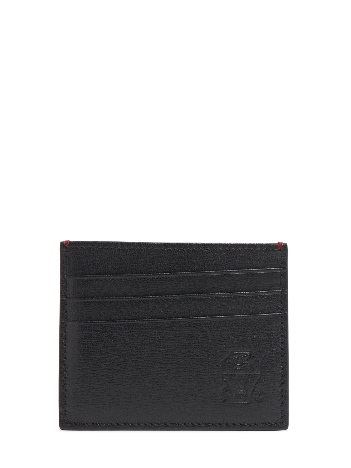 Brunello Cucinelli Logo Leather Card Holder