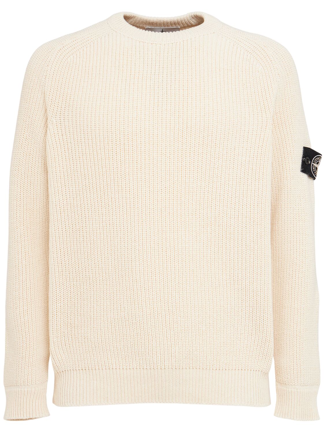 Pull Col Rond En Coton Au Point Popcorn - STONE ISLAND - Modalova