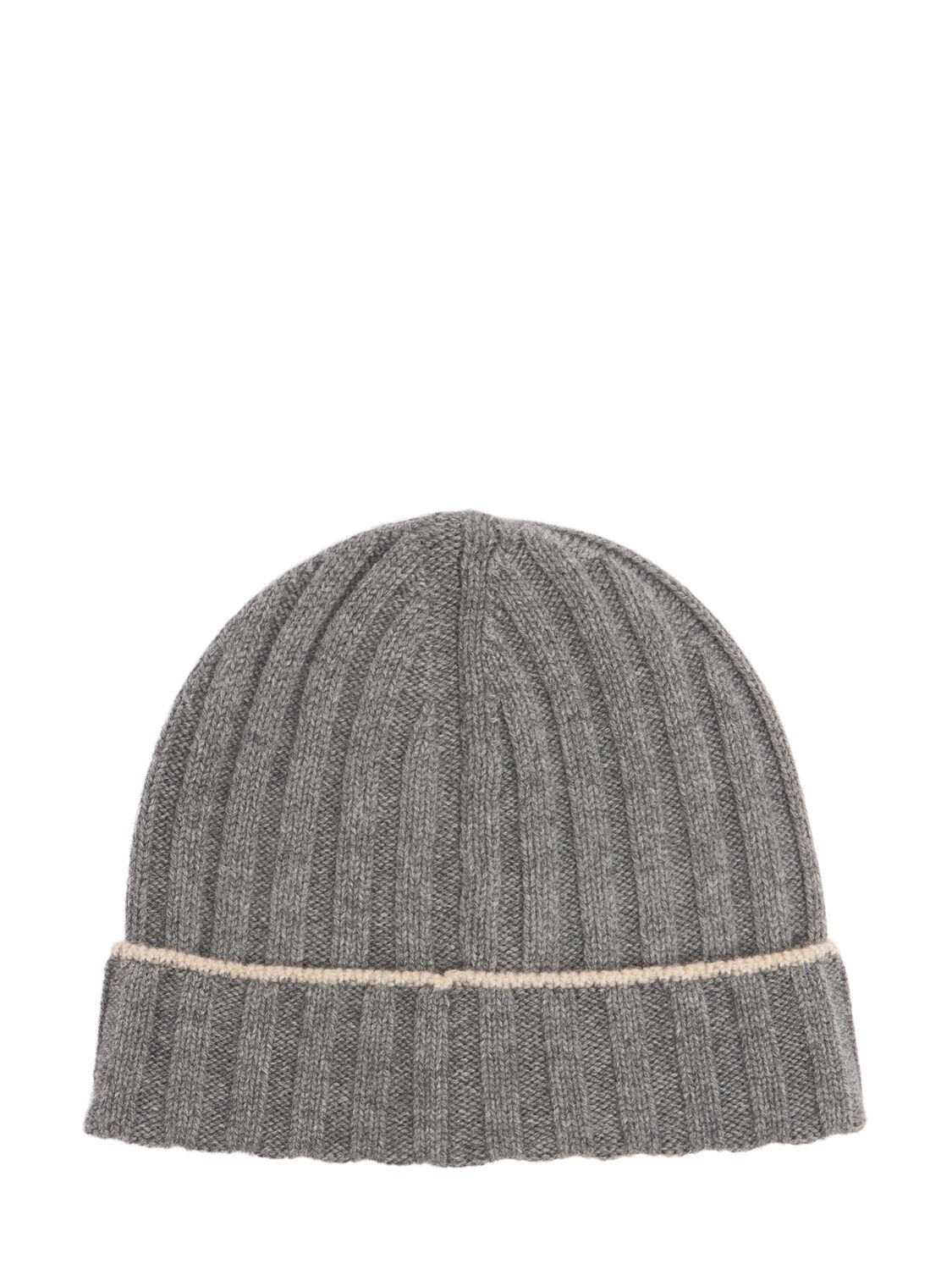 Brunello Cucinelli Cashmere Ribbed Knit Beanie Hat