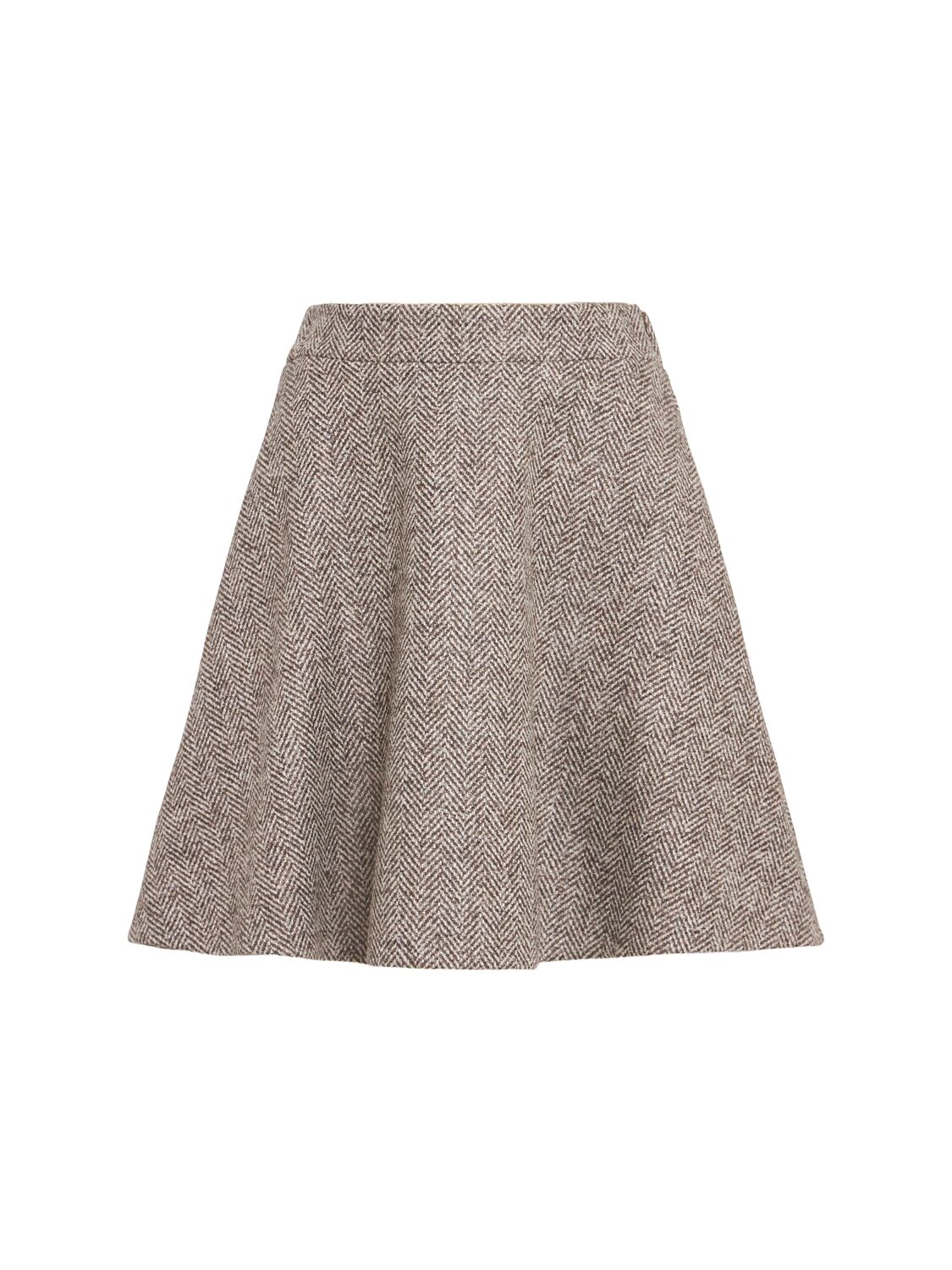 Mini-jupe En Maille Mélangée Laine - BRUNELLO CUCINELLI - Modalova