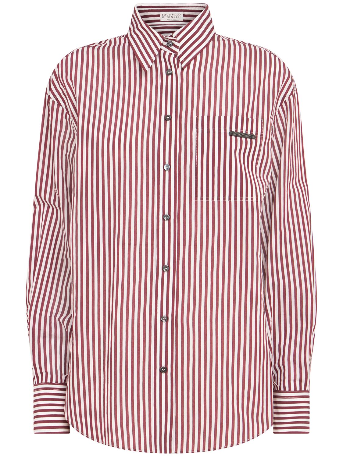 Chemise À Rayures - BRUNELLO CUCINELLI - Modalova
