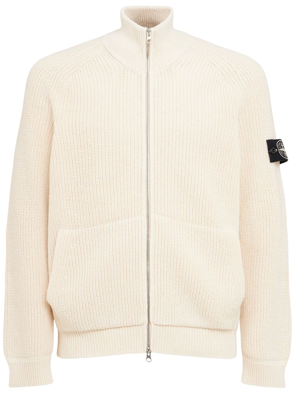 Cardigan En Coton Au Point Popcorn - STONE ISLAND - Modalova