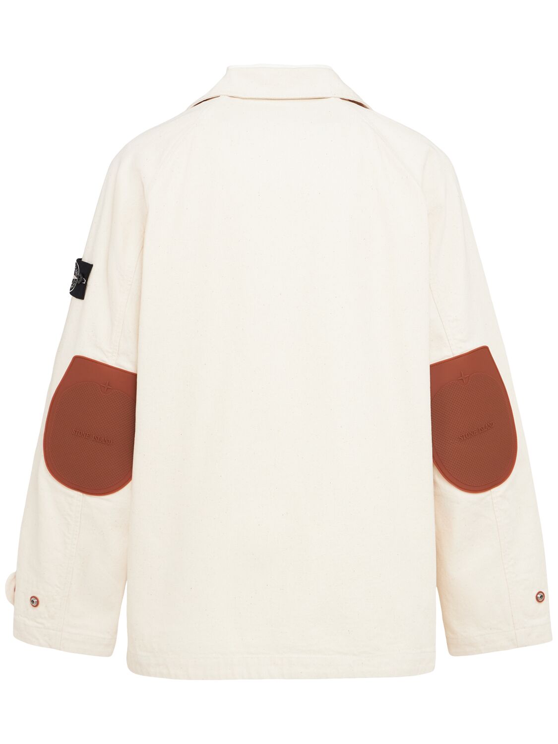 Stone Island Short Parka With Detachable Lining And Elbow Patches